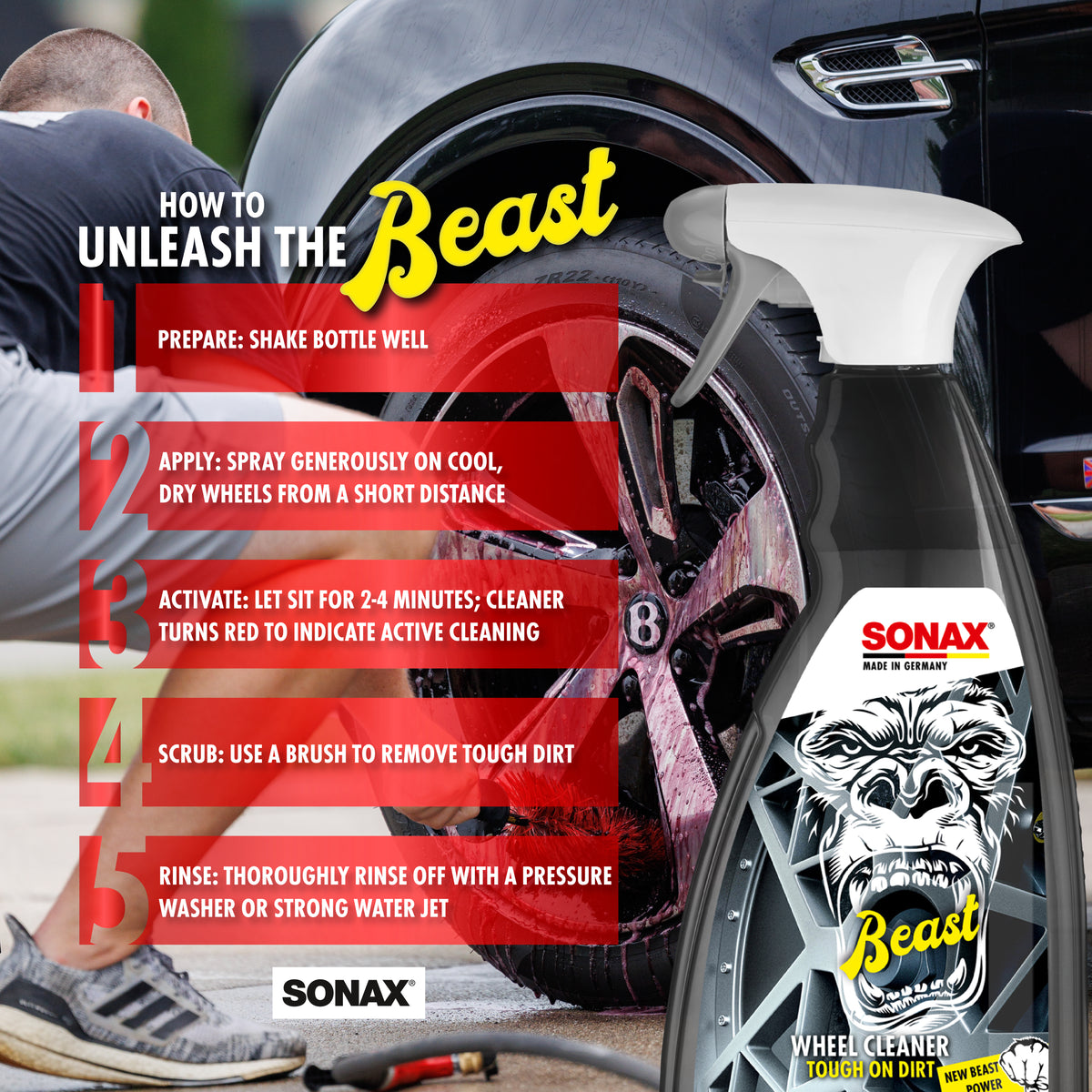 SONAX Beast Wheel Cleaner 5 Liter