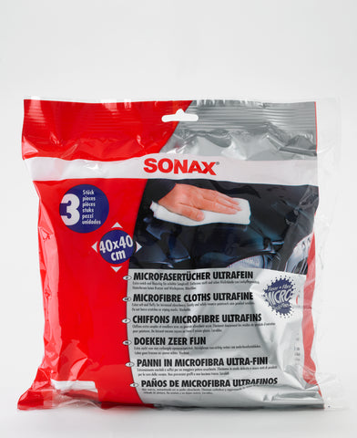 SONAX Ultrafine Microfiber Cloths (3-pack)